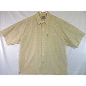 Pineapple Connection Shirt Mens XL Plaid Short Sleeve Button Up Casual Pocket